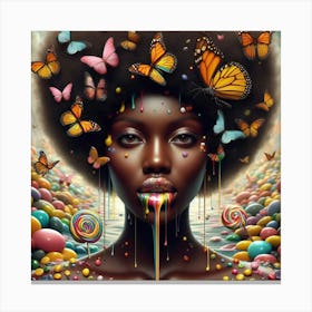 Butterflies and Candy Canvas Print