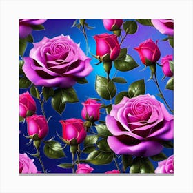 Roses Wallpaper 9 Canvas Print