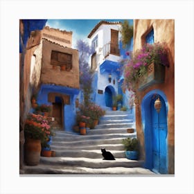 462696 A Creative Image Of The Moroccan City Of Chefchaou Xl 1024 V1 0 Canvas Print