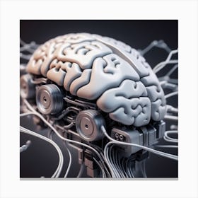 Brain With Wires Canvas Print