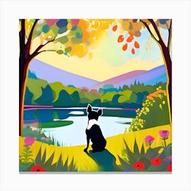 Boston Terrier Painting Canvas Print