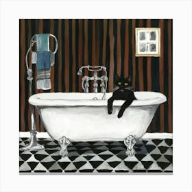 Black Cat On Bathtub Brown Black Bathroom Art Prin Hkv0gu4rrqad1v7n5qrcq Ftsdqh4qqeonk8yctb0 Og Canvas Print