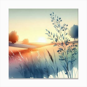 Watercolor Landscape Painting 35 Canvas Print