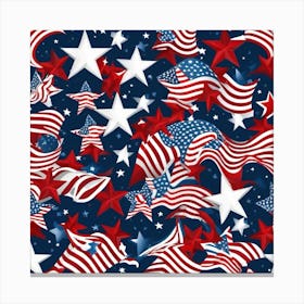 Patriotic Stars And Stripes 2 Canvas Print