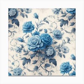 Blue carnations 3 Canvas Print