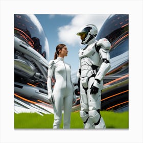 Futuristic Couple 114 Canvas Print