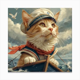 Sailor Cat Canvas Print