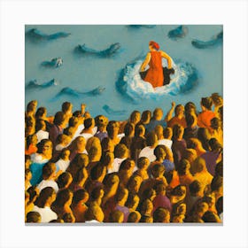 Oil painting depicting: Oil painting depicting: The Acolytes of the Unseen Creative Process 3 Canvas Print