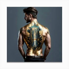 Back spine Tattoo Canvas Print