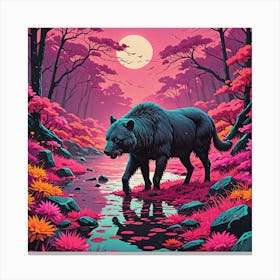 Wolf In The Forest Canvas Print