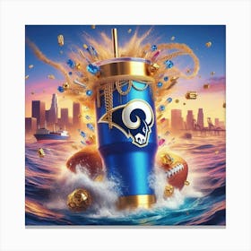 Nfl LA Rams Tumbler Canvas Print