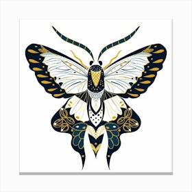 Moth Illustration 10 Canvas Print