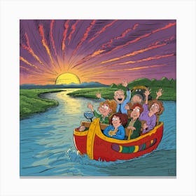 Day On The River Canvas Print