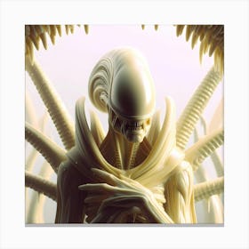 Alien Portrait Yellow 3 Canvas Print