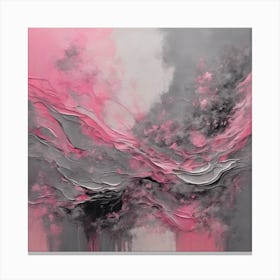 Abstract Pink And Grey Canvas Print