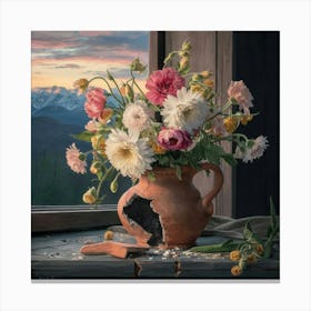 Vase Of Flowers 1 Canvas Print