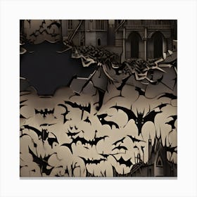 Bats In A Castle Canvas Print