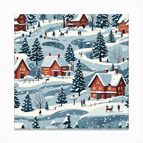 Christmas Village Canvas Print