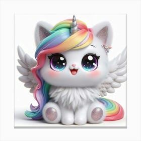 Unicorn Cat, caticorn 12 Canvas Print