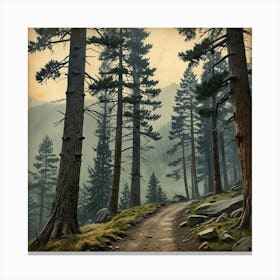 Road In The Woods Canvas Print