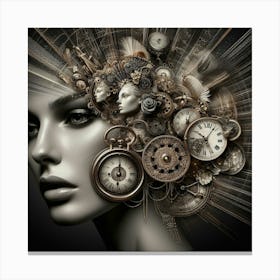 Clocks In The Head Canvas Print