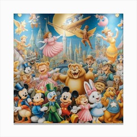 Mickey'S Magical World Canvas Print