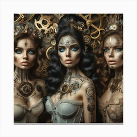 Steampunk Girls Canvas Print