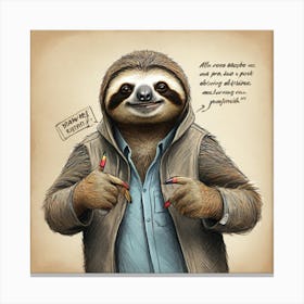 Sloth 68 Canvas Print