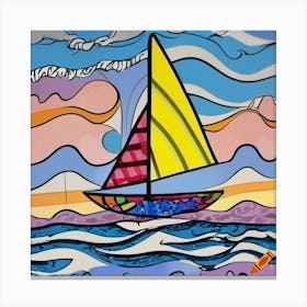 Wavey Sailing Day Canvas Print