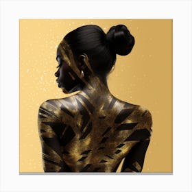 Gold Body Paint Canvas Print