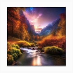 Autumn Landscape Painting 6 Canvas Print