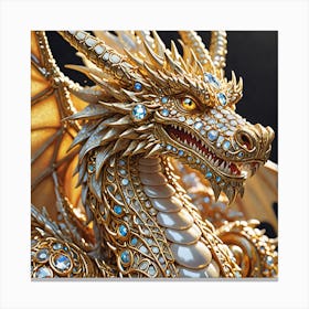 Dragon With Pearls Canvas Print