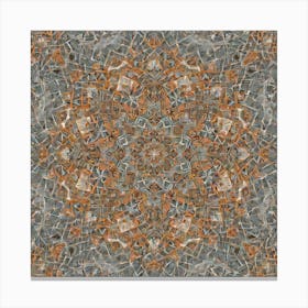 Firefly Beautiful Modern Detailed Indian Mandala Pattern In Neutral Gray, Silver, Copper, Tan, And C (1) 1 Canvas Print