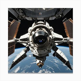 Spacecraft Super Quality Eye Catching In The Space Close To Camera Canvas Print