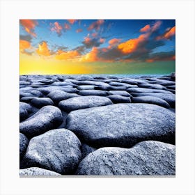 Rocky Landscape At Sunset Canvas Print