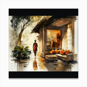 Thailand Watercolor  Canvas Print