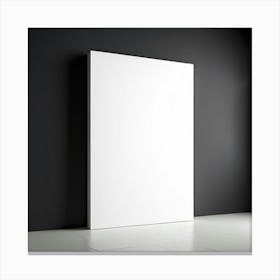 Mock Up Blank Canvas White Pristine Pure Wall Mounted Empty Unmarked Minimalist Space P (1) 2 Canvas Print