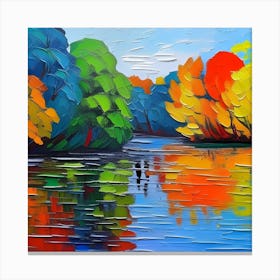 Autumn By The River Canvas Print