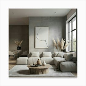 Modern Living Room 123 Canvas Print