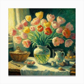 Tulips In A Vase 7 Canvas Print
