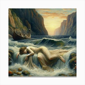 'The Sleeping Woman' Canvas Print