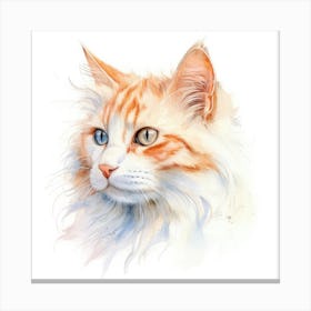 Cymric Cat Portrait 2 Canvas Print