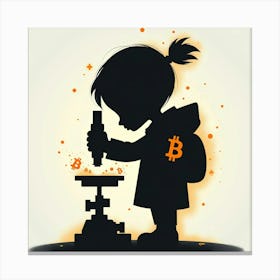 Bitcoin Girl 3 Canvas Print