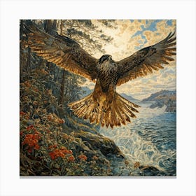 Hawk artwork Canvas Print