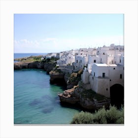 White Buildings On The Coast Canvas Print