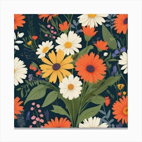 Default Floral Still Life With Wildflowers Art 3 Canvas Print