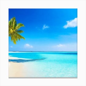 Tropical Beach(wall art) Canvas Print