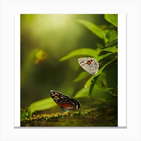 Butterfly In The Forest Canvas Print