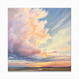 Sunset Over The Marsh Canvas Print