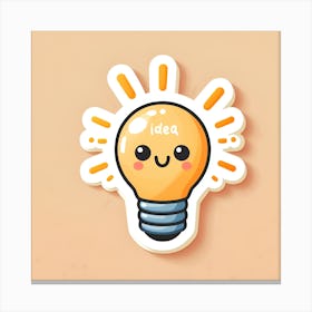 Idea Sticker Canvas Print